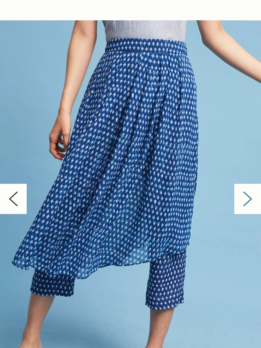 Anthropology skirted waterfront pants